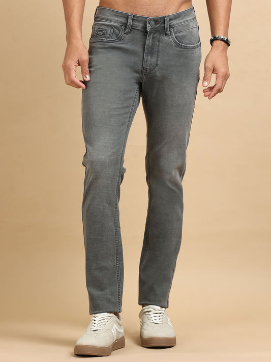 Eliish Mens Tailored Slim Fit Mid - Rise Stretchable  Jean 962 Color : Forest Night