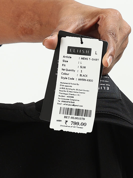 Eliish Premium Everyday Crewneck T-Shirt K800 Color Black